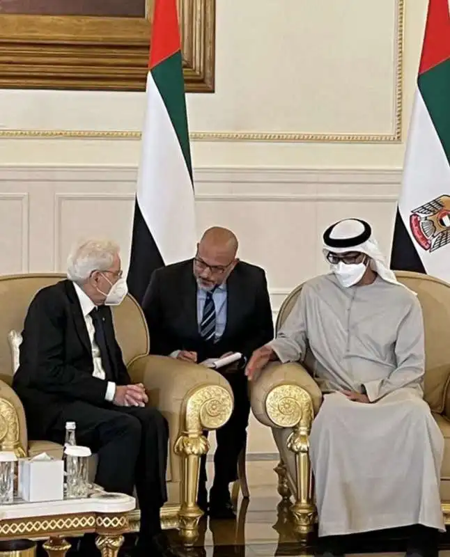 sergio mattarella con mohammed bin zayed al nahyan  