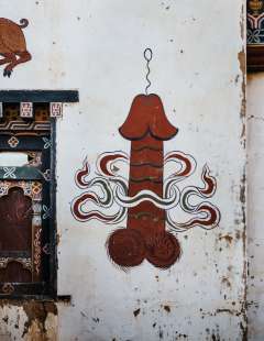 street art fallica in bhutan 5