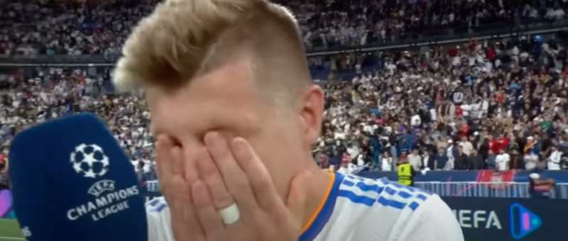 toni kroos abbandona intervista dopo la finale di champions