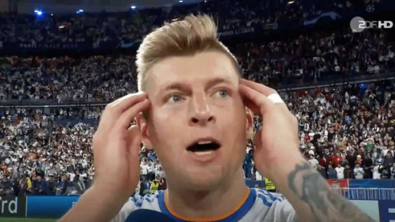 toni kroos abbandona intervista dopo la finale di champions