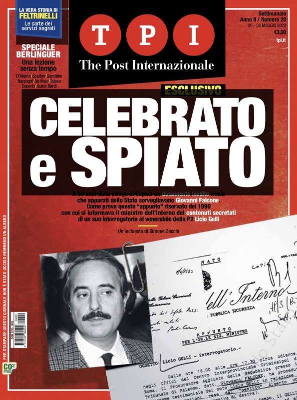 Tpi pubblica documento inedito su giovanni falcone