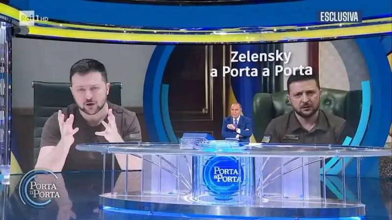 zelensky a porta a porta da bruno vespa 2