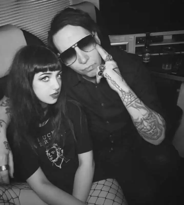 anna lou castoldi con marylin manson 