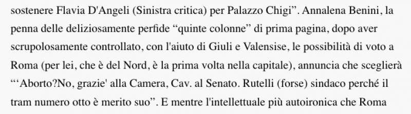 ANNALENA BENINI E IL VOTO DEL 2008 DATO ALLA LISTA ABORTO NO GRAZIE