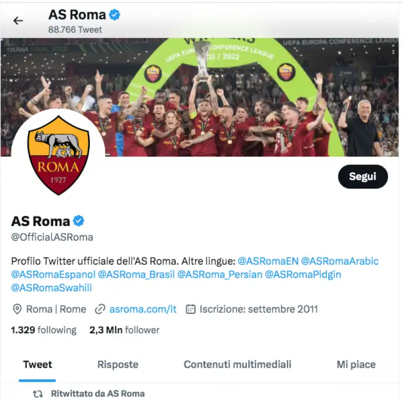 AS ROMA TWITTER