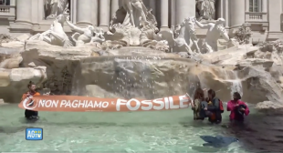 attivisti di ultima generazione a fontana di trevi 4