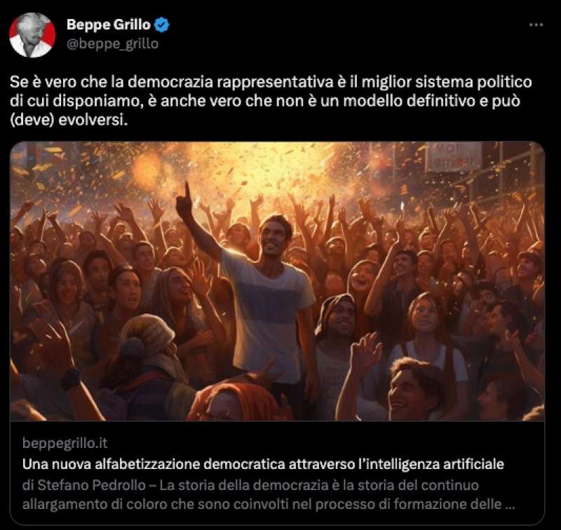 BEPPE GRILLO E L INTELLIGENZA ARTIFICIALE