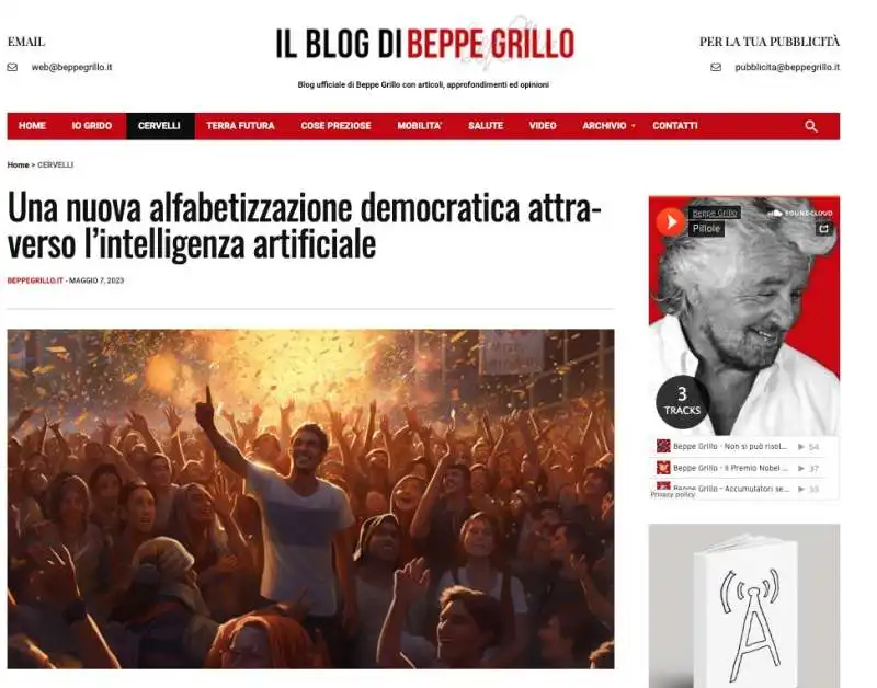 BEPPE GRILLO E L INTELLIGENZA ARTIFICIALE 