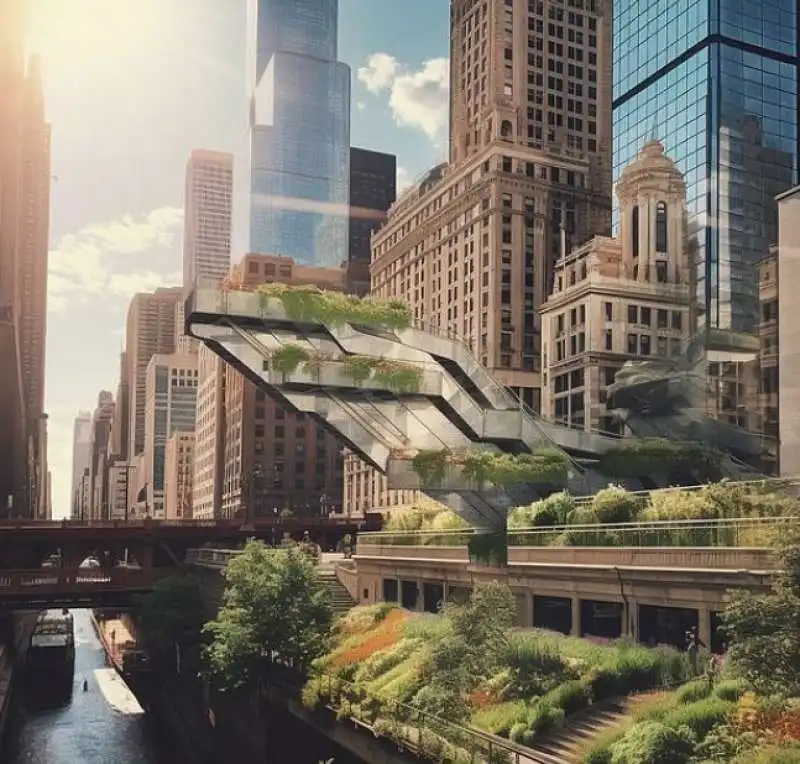 chicago nel 2050 secondo midjourney  1