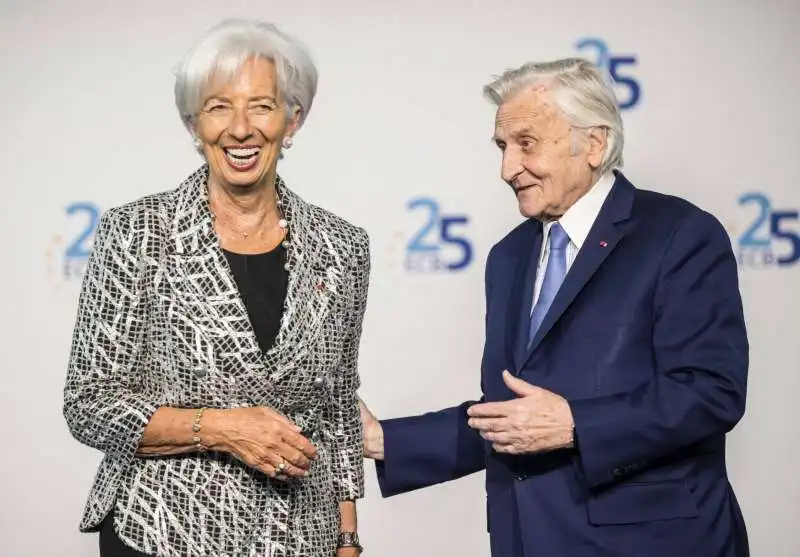 christine lagarde    jean claude trichet     25 anni di bce 