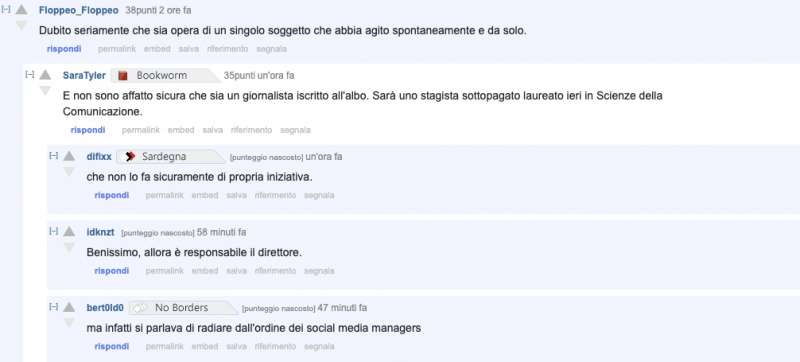 commenti su reddit alla presunta botfarm del corriere 1