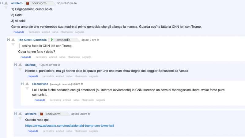 commenti su reddit alla presunta botfarm del corriere 2