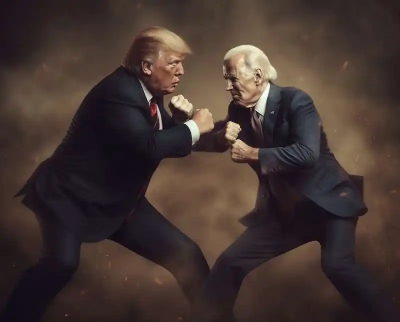 donald trump vs joe biden   immagine creata con midjourney   3