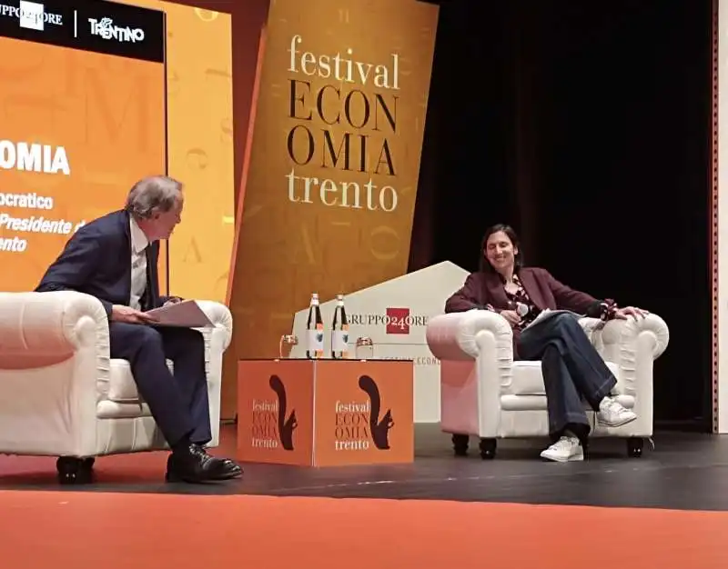 FABIO TAMBURINI ELLY SCHLEIN AL FESTIVAL DELL ECONOMIA DI TRENTO  