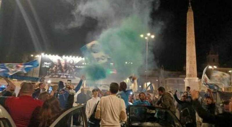 festa scudetto del napoli a roma