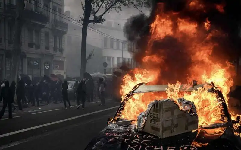 francia, scontri tra manifestanti e polizia   1 maggio 2023   8