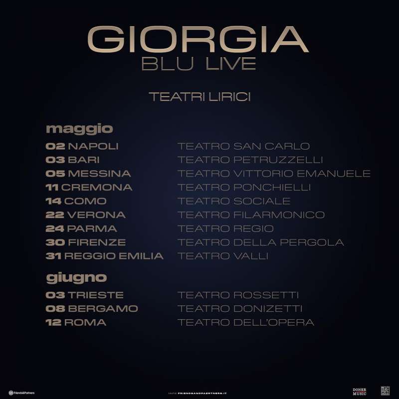 giorgia blu live tour nei teatri lirici