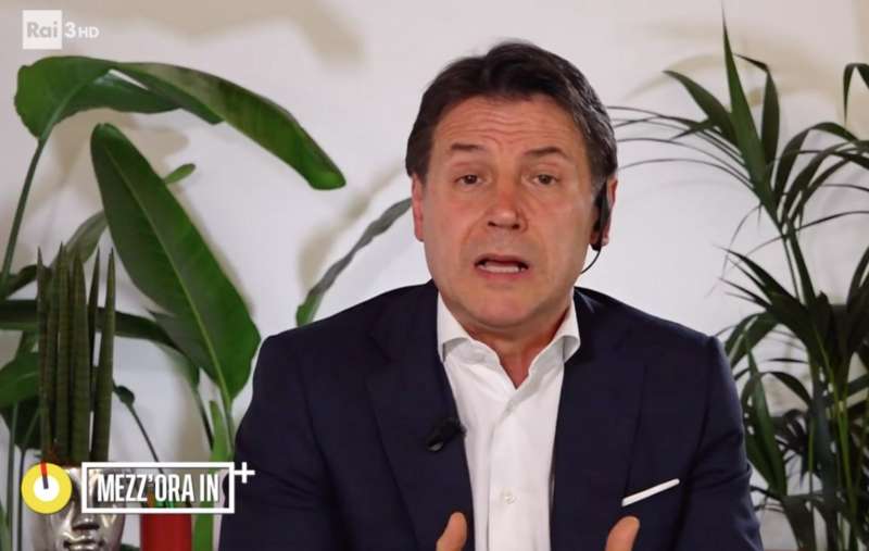 giuseppe conte a mezzora in piu 1