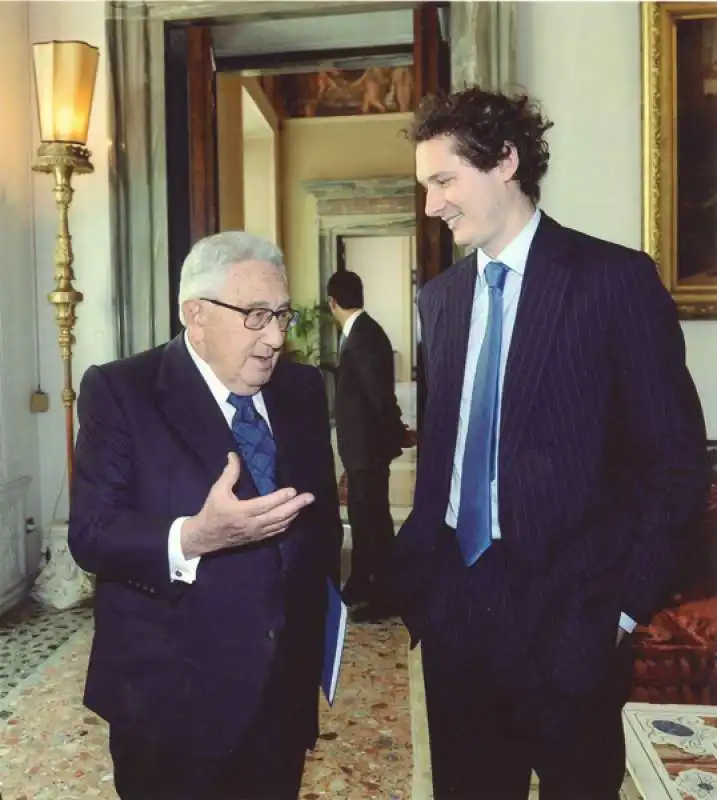 henry kissinger john elkann roma 2008