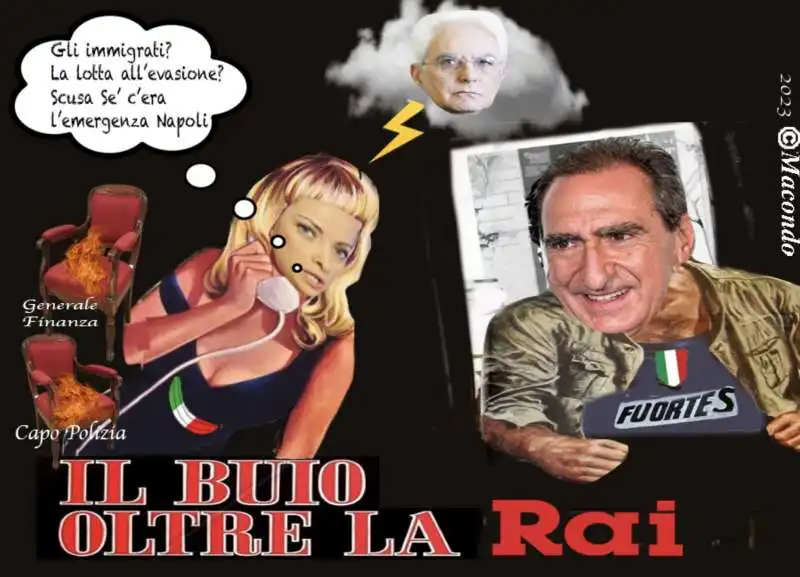 IL BUIO OLTRE LA RAI - VIGNETTA BY MACONDO 