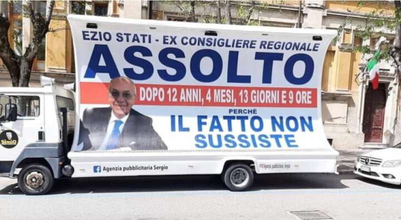 il camion-vela affittato da ezio stati a avezzano