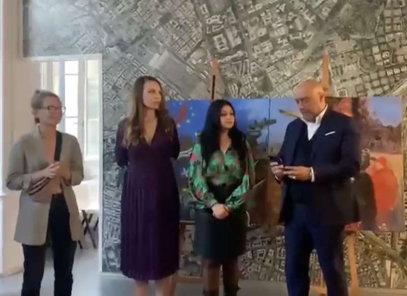 inaugurazione mostra d arte filorussa resistenza san lorenzo roma