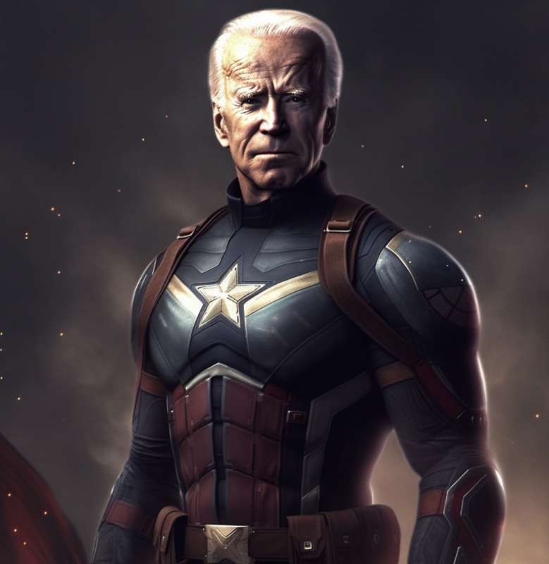 joe biden captain america immagine realizzata con l intelligenza artificiale midjourney 3