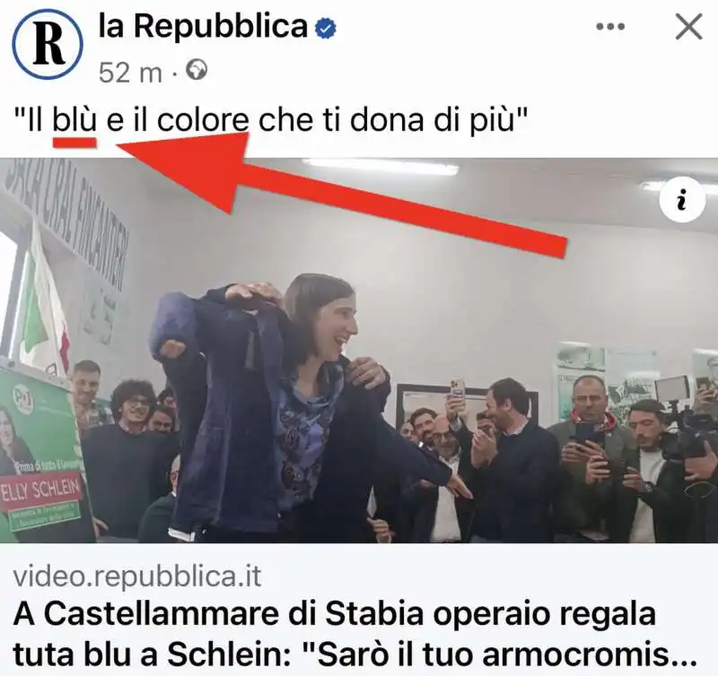 la repubblica, blu con l'accento 