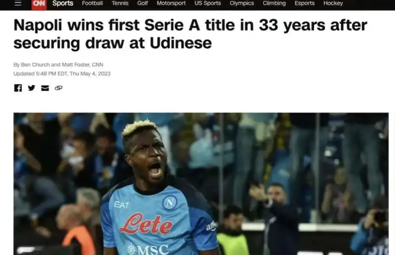 la vittoria dello scudetto del napoli   cnn