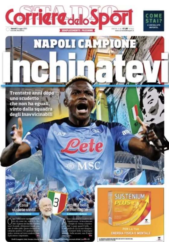 la vittoria dello scudetto del napoli corriere dello sport