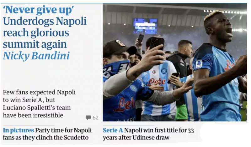 la vittoria dello scudetto del napoli the guardian