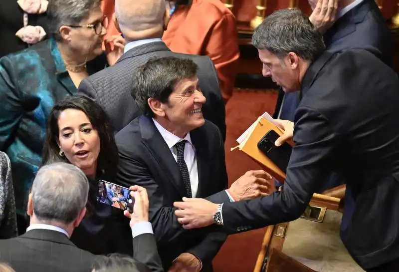 LICIA RONZULLI GIANNI MORANDI MATTEO RENZI 