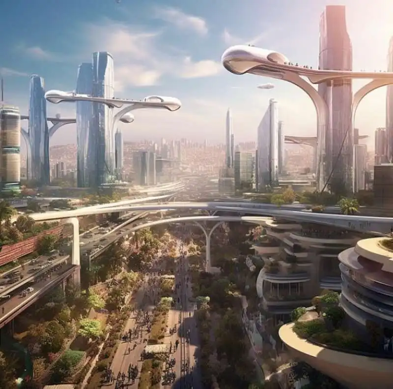 los angeles nel 2050 secondo midjourney  1