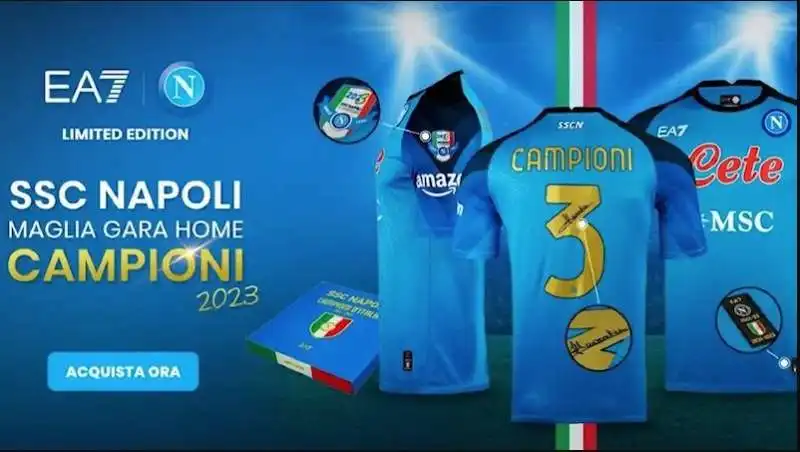 MAGLIA CELEBRATIVA SCUDETTO NAPOLI 