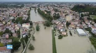 maltempo in emilia romagna cesena allagata ripresa dal drone 4