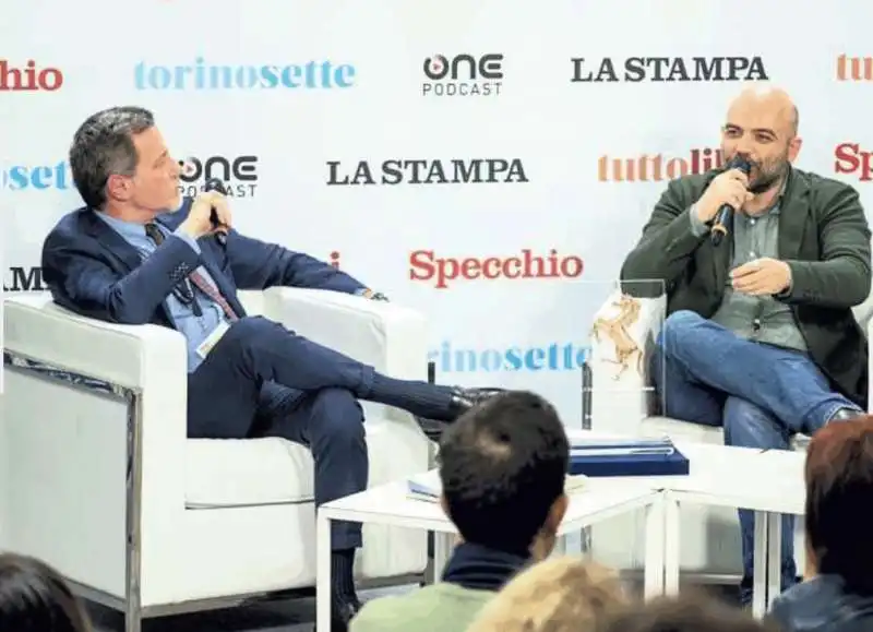 MASSIMO GIANNINI E ROBERTO SAVIANO AL SALONE DEL LIBRO DI TORINO 