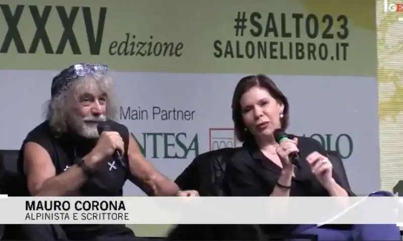 mauro corona bianca berlinguer al salone del libro di torino