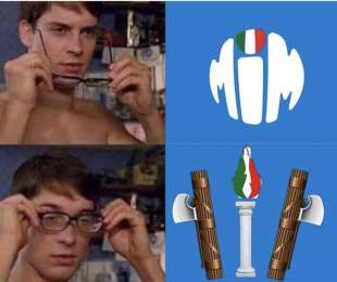 meme sul nuovo logo del mim ministero dell istruzione e del merito