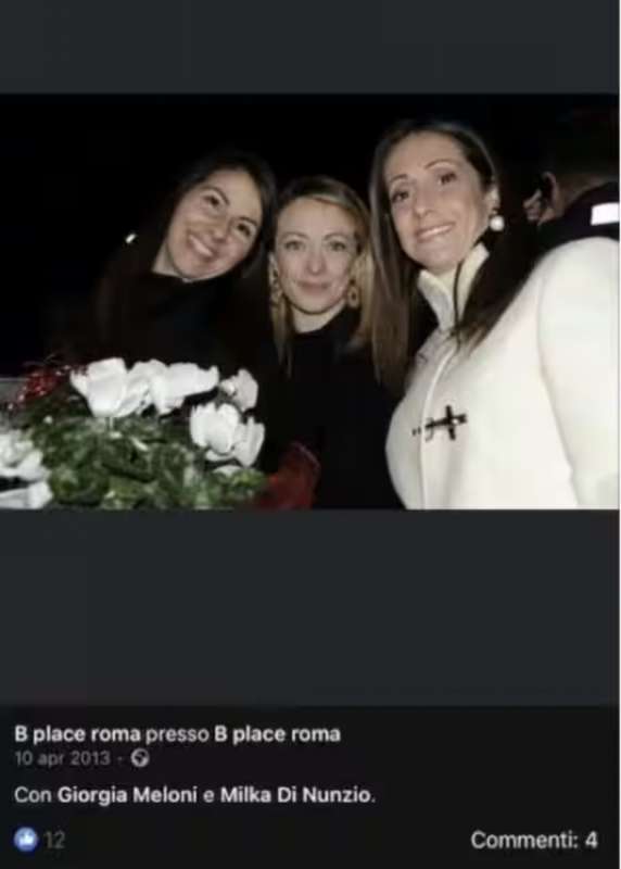 MILKA DI NUNZIO CON GIORGIA E ARIANNA MELONI AL B PLACE