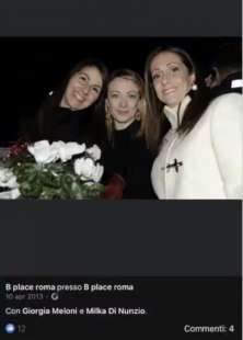 MILKA DI NUNZIO CON GIORGIA E ARIANNA MELONI AL B PLACE