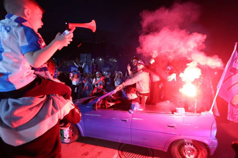 napoli festeggiamenti per lo scudetto 1