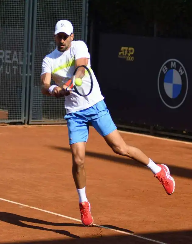 Nole Djokovic in allenamento al foro italico - foto Dallavecchia  GMT 235