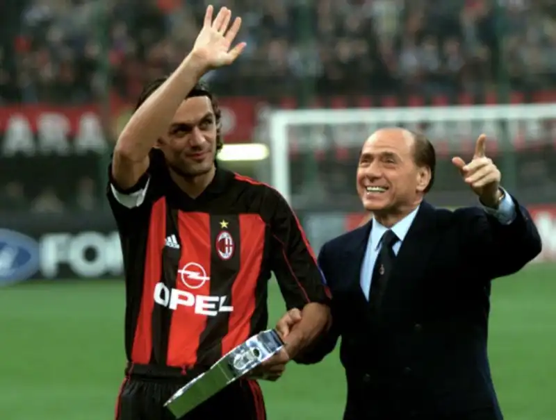 PAOLO MALDINI SILVIO BERLUSCONI