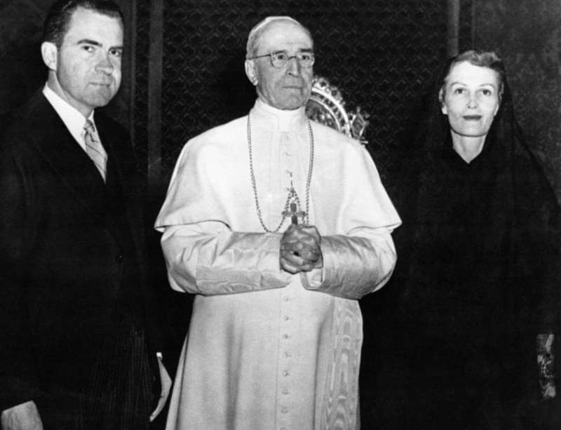 pat e richard nixon in visita da papa pio xii