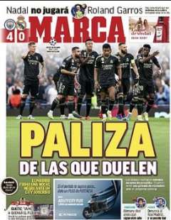 prima pagina di marca dopo manchester city real madrid