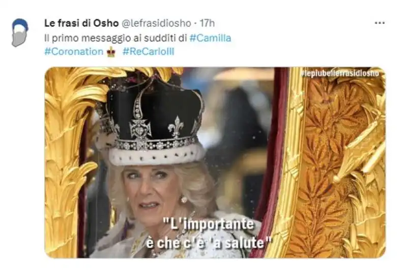 tweet incoronazione re carlo 7