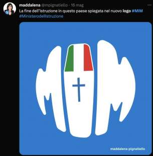 tweet sul nuovo logo del mim ministero dell istruzione e del merito 8