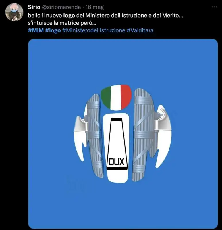 tweet sul nuovo logo del mim   ministero dell istruzione e del merito    9