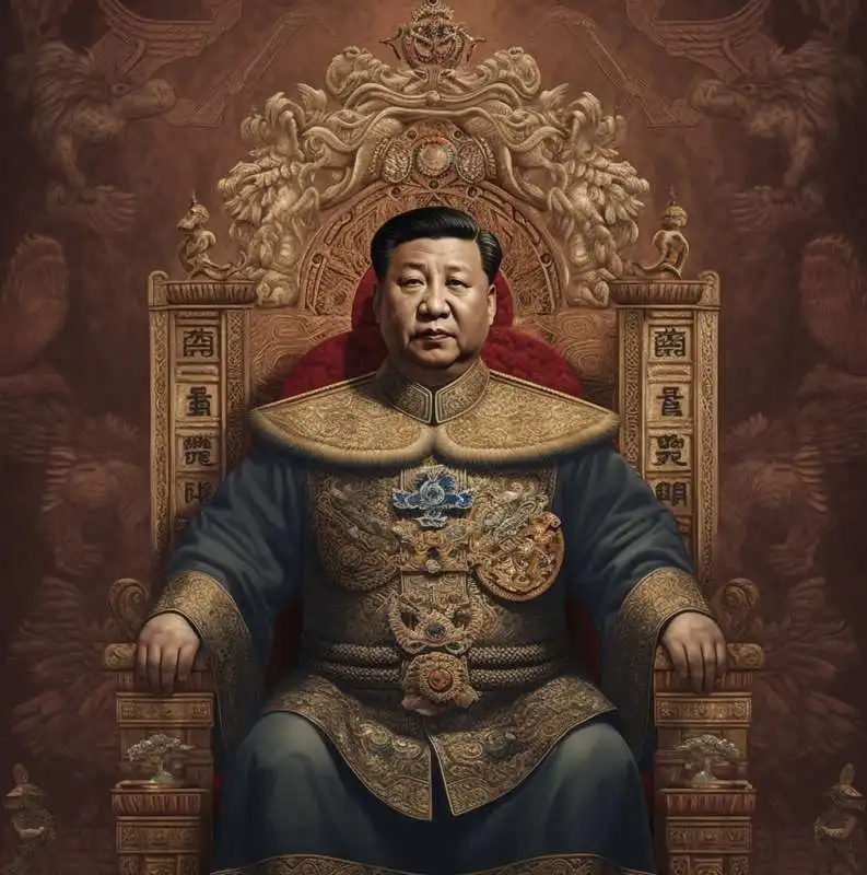 XI JINPING IMPERATORE - IMMAGINE CREATA CON MIDJOURNEY 