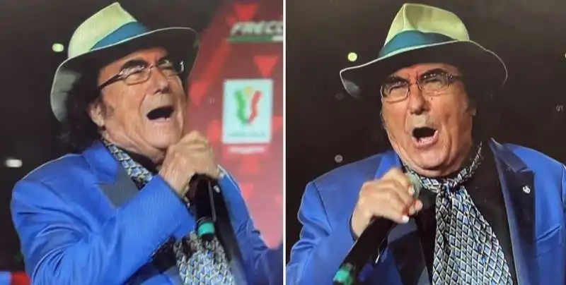 al bano canta l'inno di mameli prima della finale di coppa italia 4